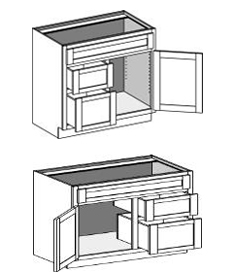 Drawer Vanity Combination Cabinets-1door